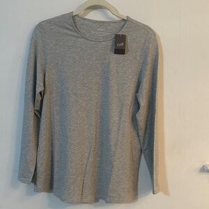 J. Jill Light Gray Long Sleeve Top
